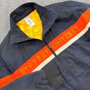 Marvel Black Panther Track Jacket Mens Orange Wakanda Symbols Full Zip Jacket